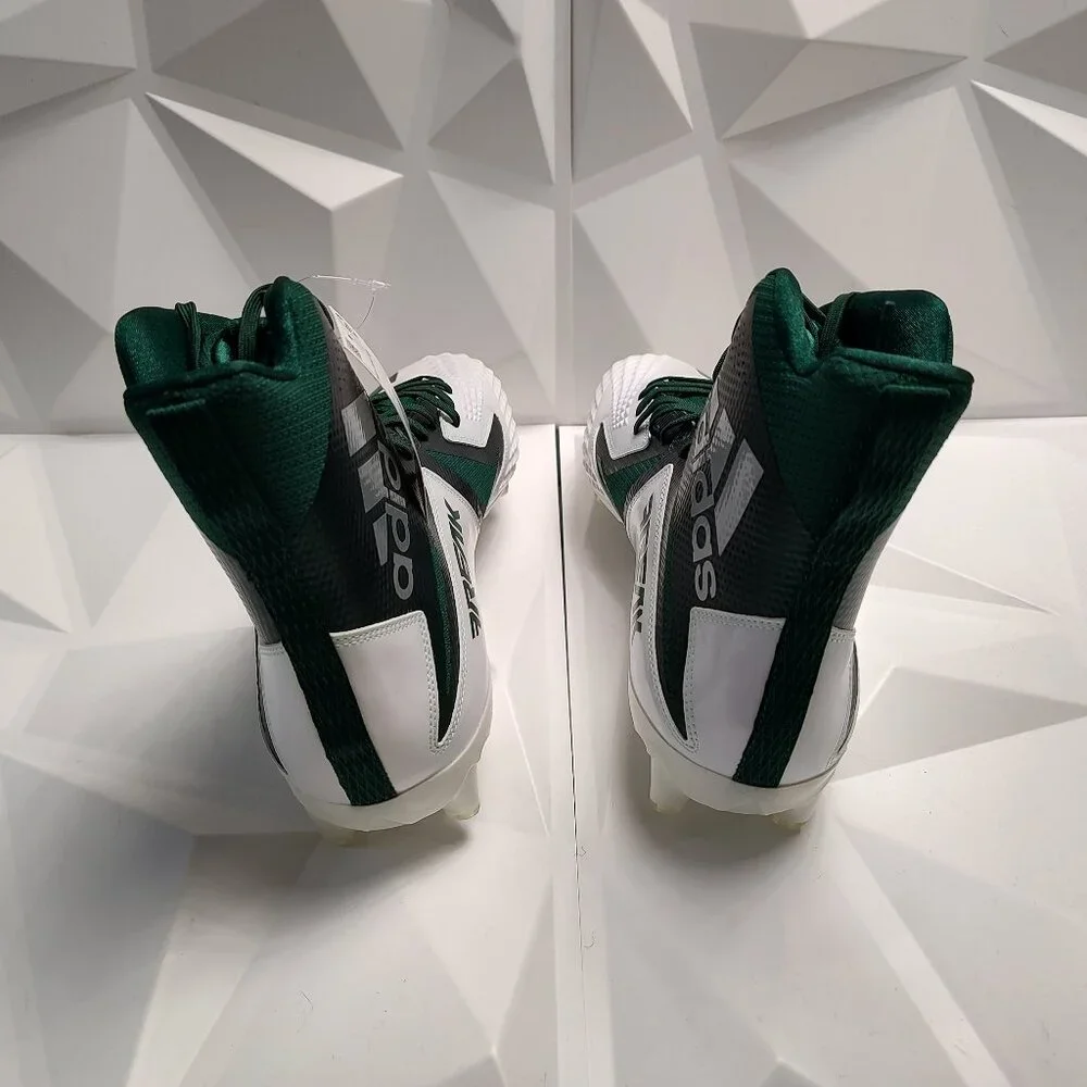 Adidas Mens Football Cleats 16 White Green Shoe Lacrosse Freak X Carbon High - Picture 7 of 13